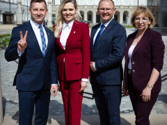 Inauguracja samorządowej kampanii profrekwencyjnej „Głosujemy na 100%”, 6 maja 2025 r., Warszawa: 49