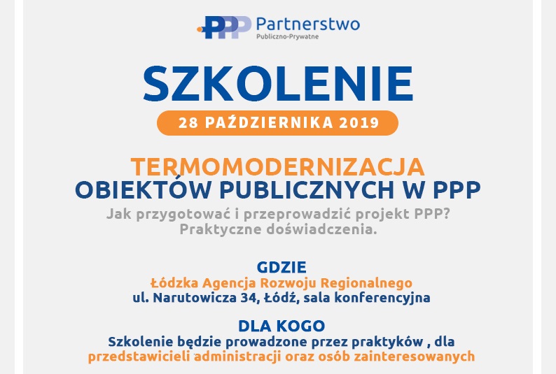 Szkolenie z zakresu termomodernizacji obiektów publicznych w PPP