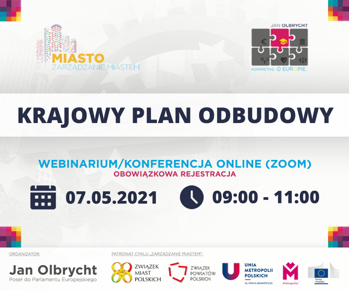 "Krajowy Plan Odbudowy" - zaproszenie na webinarium