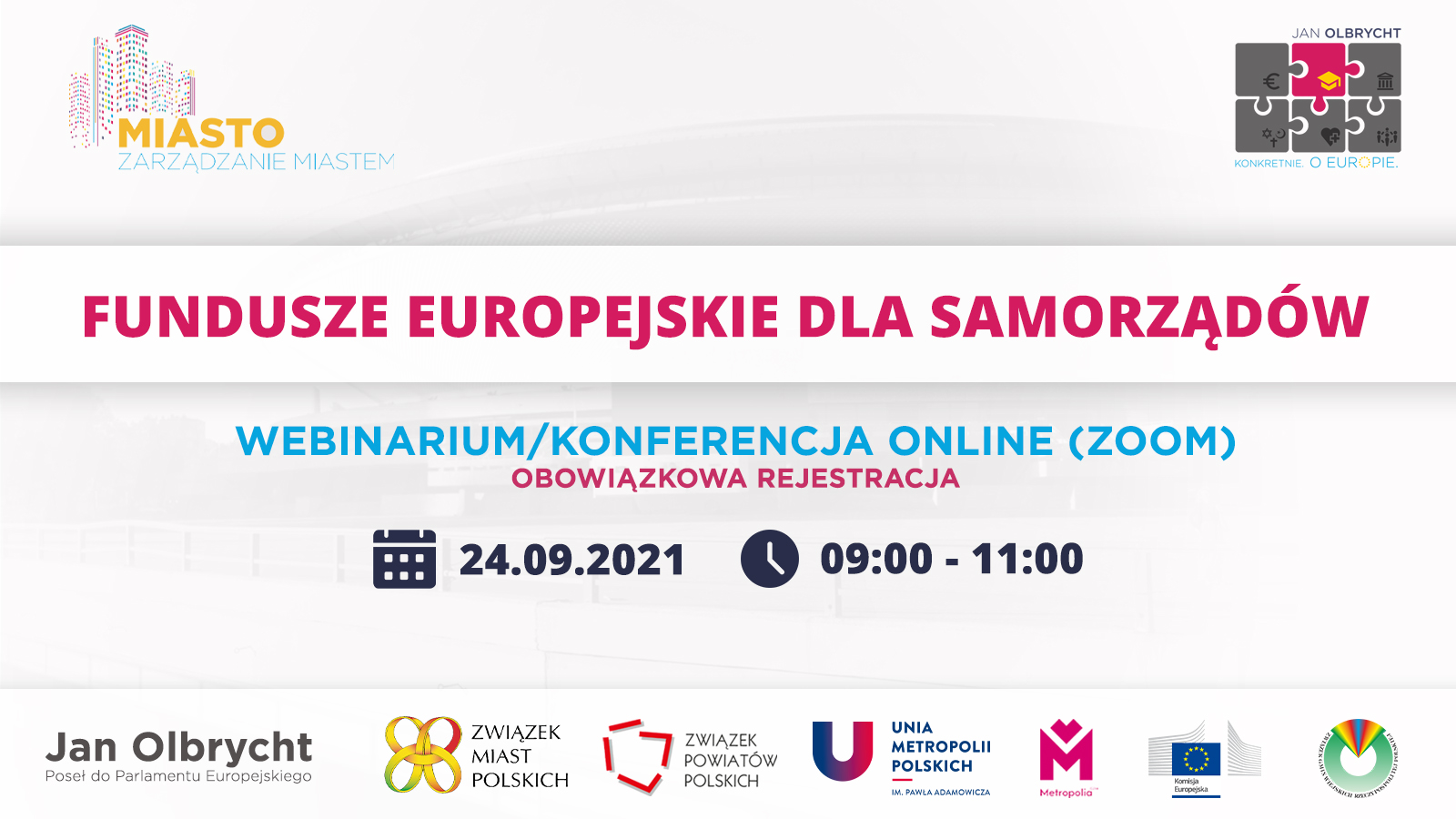 Fundusze Europejskie dla Samorządów - bezpłatne webinarium