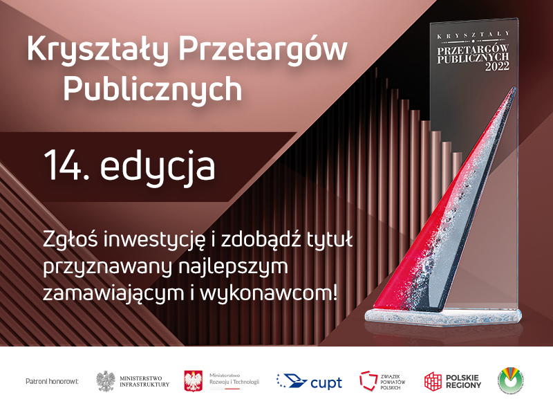 Zgłoś się do 14. edycji nagród Kryształy Przetargów Publicznych