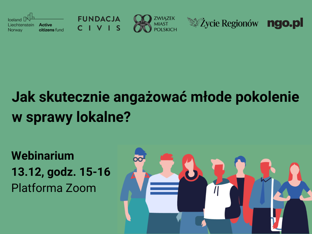 Jak skutecznie angażować młode pokolenie w sprawy lokalne? - bezpłatne webinarium