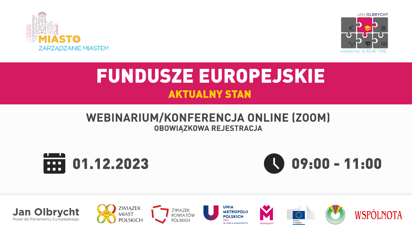 Fundusze europejskie - aktualny stan, 1 grudnia 2023 r., online