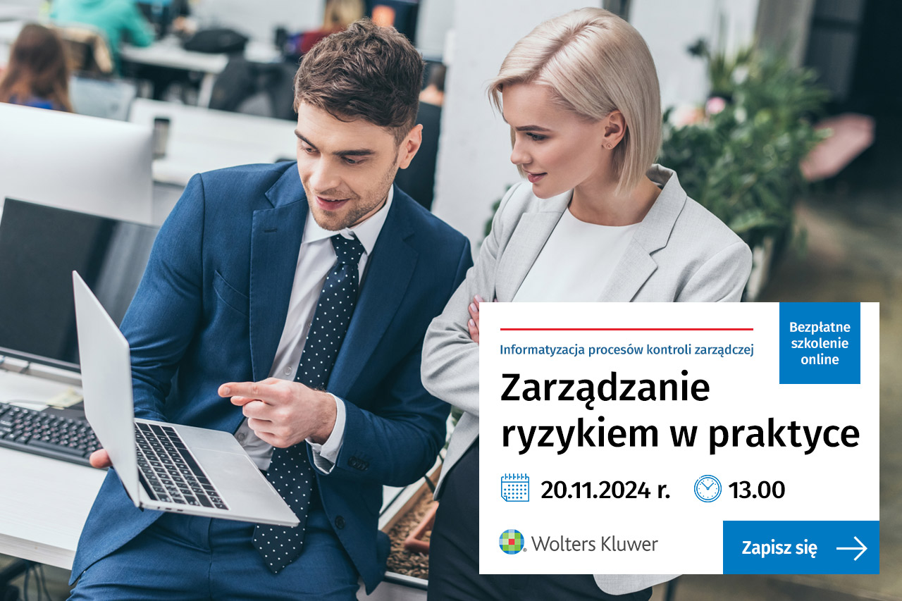 "Zarządzanie ryzykiem w praktyce” - bezpłatny webinar, 20 listopada 2024 r.